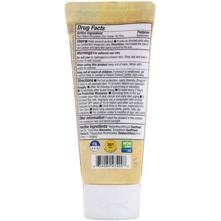 Badger Company, Natural Mineral Sunscreen Cream, SPF 30 PA+++, Unscented, 2.9 fl oz (87 ml):Body Sunscreen