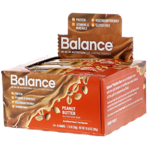 Balance Bar, Nutrition Bar, Peanut Butter, 6 Bars, 1.76 oz (50 g) Each فوائد