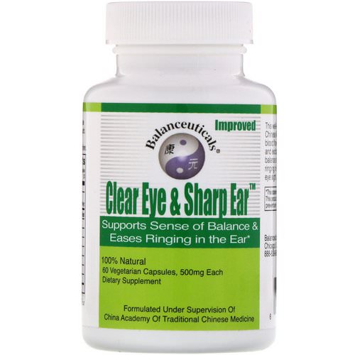 Balanceuticals, Clear Eye & Sharp Ear, 500 mg, 60 Vegetarian Capsules فوائد
