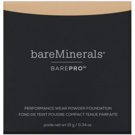 Bare Minerals, BAREPRO, Performance Wear Powder Foundation, Golden Nude 13, 0.34 oz (10 g):Foundation, وجه