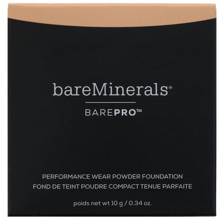 Bare Minerals, BAREPRO, Performance Wear Powder Foundation, Sateen 05, 0.34 oz (10 g):Foundation, وجه
