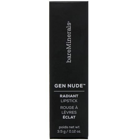 Bare Minerals, Gen Nude, Radiant Lipstick, Notorious, 0.12 oz (3.5 g):أحمر شفاه, شفاه