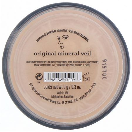 Bare Minerals, Mineral Veil, Finishing Powder, Original, 0.3 oz (9 g):رذاذ الإعداد, المسح,ق