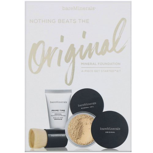 Bare Minerals, Nothing Beats the Original Mineral Foundation, 4 Piece Get Started Kit, Medium Tan 18, 1 Kit فوائد
