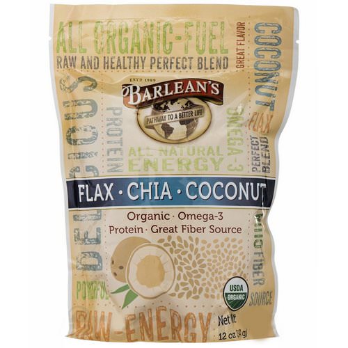 Barlean's, Flax-Chia-Coconut Blend, 12 oz (340 g) فوائد