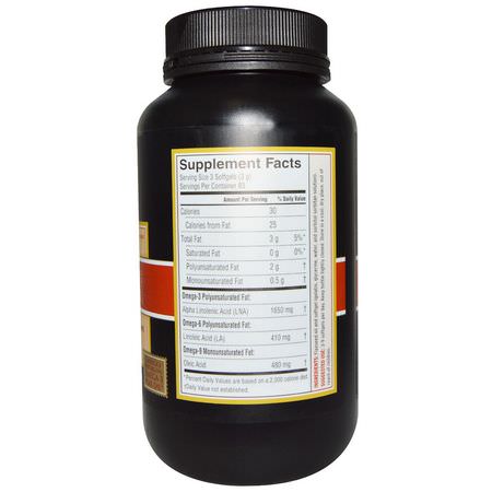 Barlean's, Fresh Flax Oil, 250 Softgels:تركيبات Omega 3-6-9, EFA