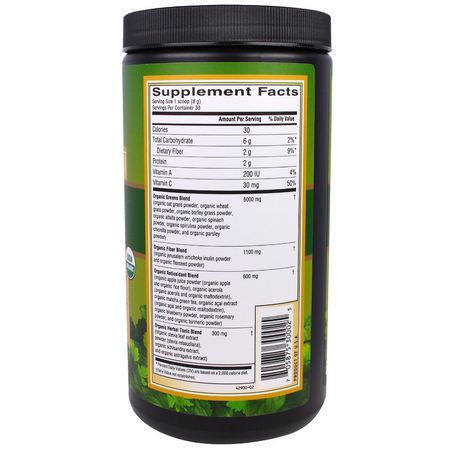 Barlean's, Greens, Powder Formula, Organic 8.47 oz (240 g):س,برف,دز, الخضر