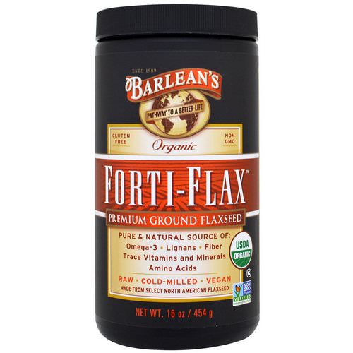 Barlean's, Organic Forti-Flax, Premium Ground Flaxseed, 16 oz (454 g) فوائد