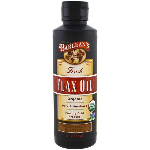 Barlean's, Organic, Fresh, Flax Oil, 12 fl oz (355 ml) فوائد