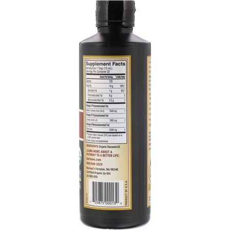 Barlean's, Organic, Fresh, Flax Oil, 16 oz (473 ml):مكملات بذ,ر الكتان, Omegas EPA DHA