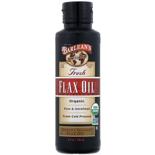 Barlean's, Organic, Fresh Flax Oil, 8 fl oz (236 ml) فوائد