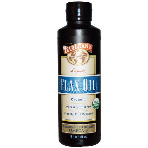 Barlean's, Organic Lignan Flax Oil, 12 fl oz (355 ml) فوائد