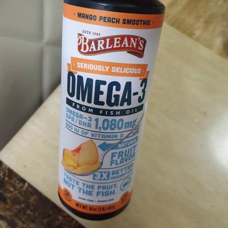 Barlean's Omega-3 Fish Oil - زيت السمك أوميغا 3, Omegas EPA DHA, زيت السمك, المكملات الغذائية