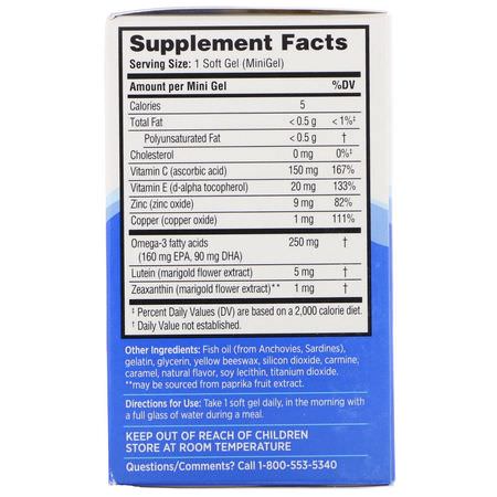 Bausch & Lomb, Ocuvite, Eye Health Formula, 30 Soft Gels:زيت السمك أوميغا 3, EPA DHA