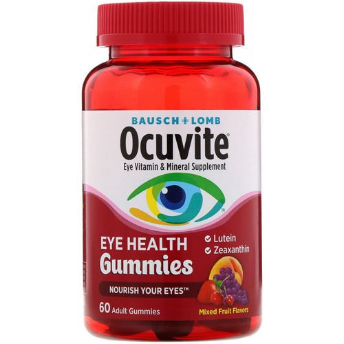 Bausch & Lomb, Ocuvite, Eye Health Gummies, Mixed Fruit Flavors, 60 Adult Gummies فوائد