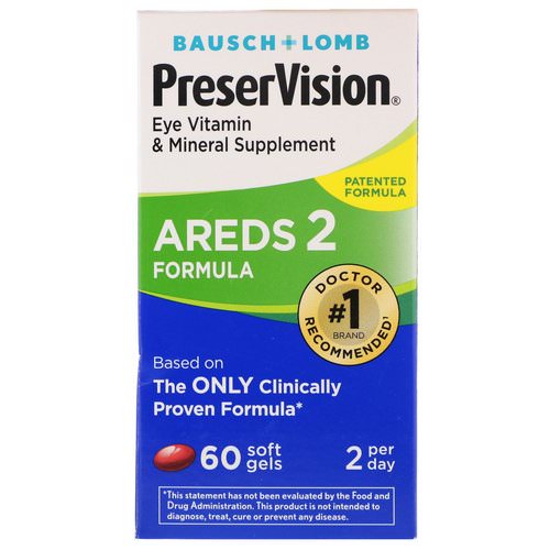 Bausch & Lomb, PreserVision, AREDS 2 Formula, 60 Soft Gels فوائد