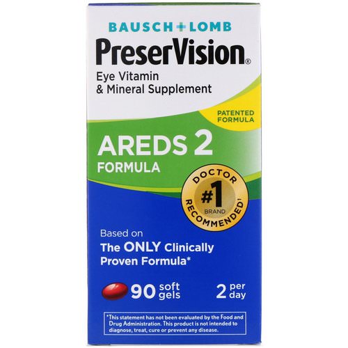 Bausch & Lomb, PreserVision, AREDS 2 Formula, 90 Soft Gels فوائد