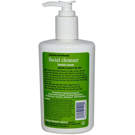 Beauty Without Cruelty, Facial Cleanser, Herbal Cream, 8.5 fl oz (250 ml):المنظفات, غسل ال,جه