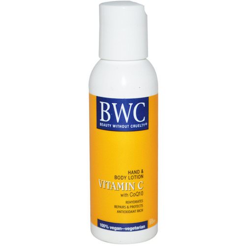 Beauty Without Cruelty, Vitamin C, With CoQ10, Hand & Body Lotion, 2 fl oz (59 ml) فوائد