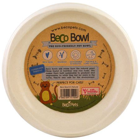 Beco Pets, Eco-Friendly Cat Bowl, Natural, 1 Bowl:مغذيات, طاسات للحي,انات الأليفة
