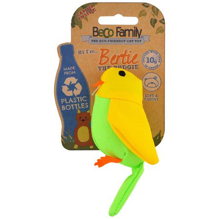 Beco Pets, Eco Friendly Cat Toy, Bertie The Budgie, 1 Toy:ألعاب الحي,انات الأليفة, الحي,انات الأليفة