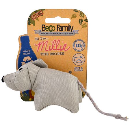 Beco Pets, Eco-Friendly Cat Toy, Millie The Mouse, 1 Toy:ألعاب الحي,انات الأليفة, الحي,انات الأليفة