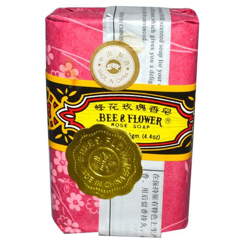 Bee & Flower, Bar Soap, Rose, 4.4 oz (125 g) فوائد