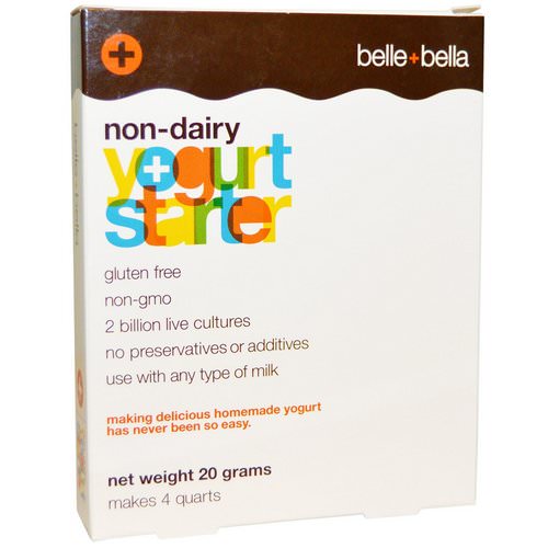 Belle+Bella, Non-Dairy Yogurt Starter, 4 Packets, (5 g) Each فوائد