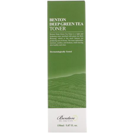 Benton, Deep Green Tea Toner, 5.07 fl oz (150 ml):Green Tea بشرة Care, K-جمال تطهير الجسم