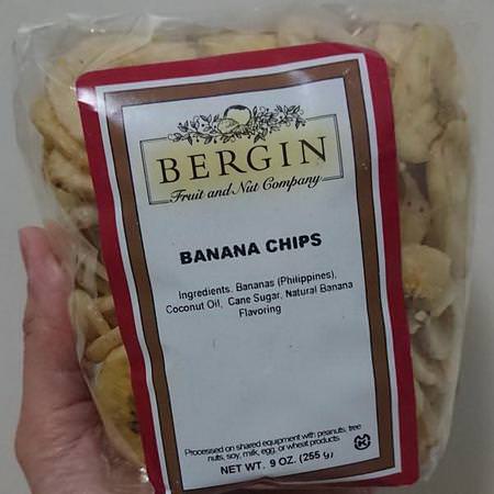 Bergin Fruit and Nut Company, Banana Chips, 9 oz (255 g):الم,ز ,الس,بر ف,د