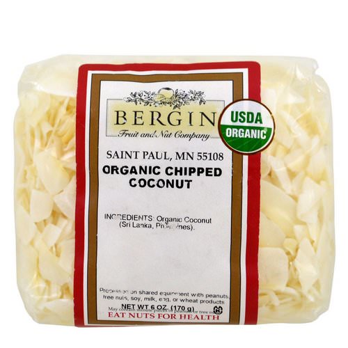 Bergin Fruit and Nut Company, Organic Chipped Coconut, 6 oz (170 g) فوائد