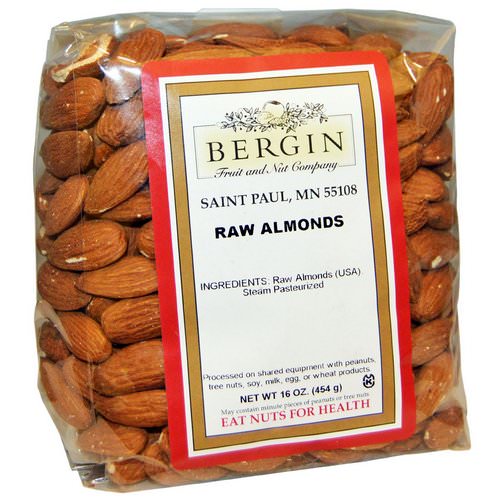 Bergin Fruit and Nut Company, Raw Almonds, 16 oz (454 g) فوائد