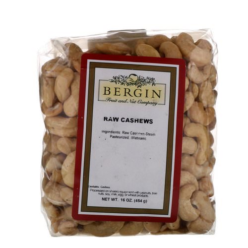 Bergin Fruit and Nut Company, Raw Cashews, 16 oz (454 g) فوائد