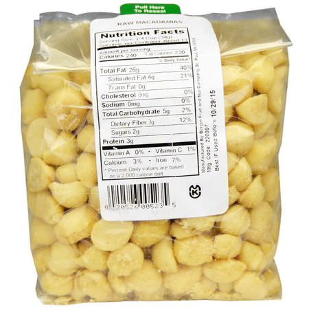 Bergin Fruit and Nut Company, Raw Macadamias, 16 oz (454 g):البذ,ر, المكسرات