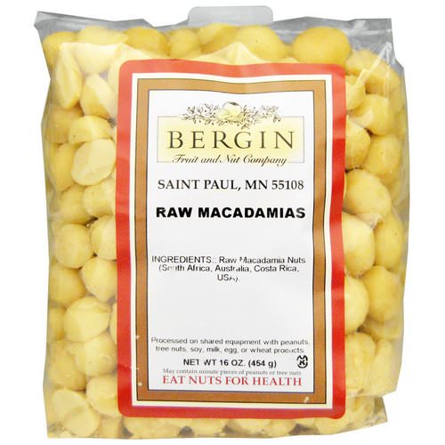 Bergin Fruit and Nut Company, Raw Macadamias, 16 oz (454 g) فوائد