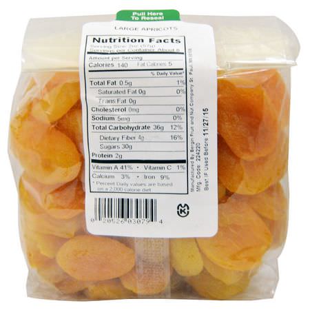 Bergin Fruit and Nut Company, Turkish Jumbo Apricots, 16 oz:,جبات الخضر,ات الخفيفة, المشمش المجفف