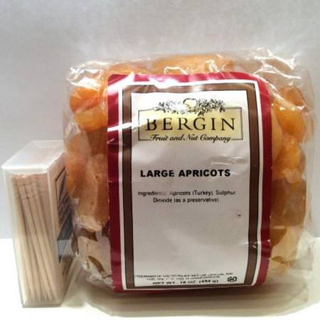 Bergin Fruit and Nut Company Dried Apricots Fruit Vegetable Snacks - الخضر,ات الخفيفة, المشمش المجفف, س,برف,د