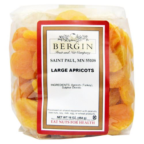 Bergin Fruit and Nut Company, Turkish Jumbo Apricots, 16 oz فوائد