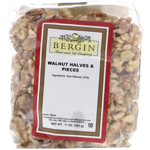 Bergin Fruit and Nut Company, Walnut Halves and Pieces, 11 oz (312 g) فوائد