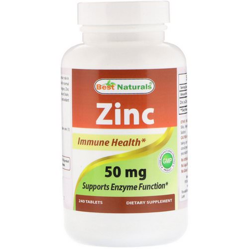 Best Naturals, Zinc, 50 mg, 240 Tablets فوائد