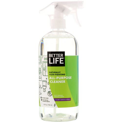 Better Life, Natural All-Purpose Cleaner, Clary Sage & Citrus, 32 fl oz (946 ml) فوائد