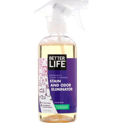 Better Life, Stain and Odor Eliminator, Eucalyptus & Lemongrass, 16 fl oz (473 ml) فوائد