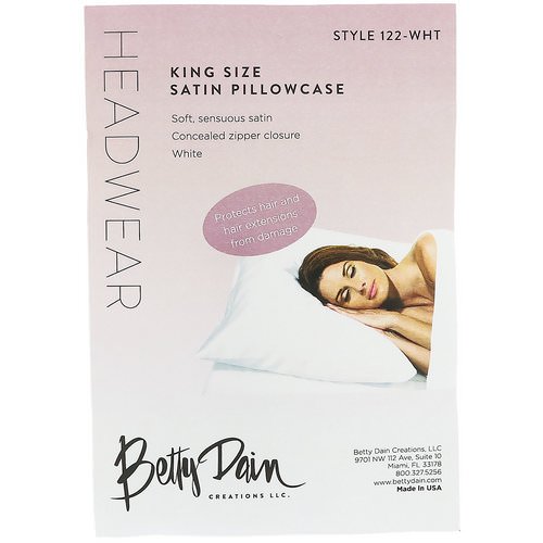 Betty Dain, Headwear, King Size Satin Pillowcase, 1 Pillowcase فوائد