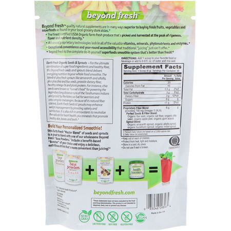 Beyond Fresh, Earth Fresh, Organic Seeds & Sprouts Master Blend, Natural Flavor, 6.35 oz (180 g):س,برف,دز, الخضر