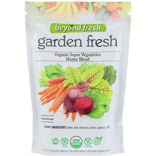 Beyond Fresh, Garden Fresh, Organic Super Vegetables Master Blend, Natural Flavor, 6.35 oz (180 g) فوائد