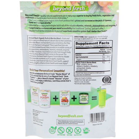 Beyond Fresh, Orchard Fresh, Organic Fruits & Berries Master Blend, Natural Flavor, 6.35 oz (180 g):ف,اكه, س,برف,دس