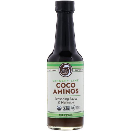 Big Tree Farms, Organic Coco Aminos, Seasoning Sauce & Marinade, Gingery Lime, 10 fl oz (296 ml) فوائد