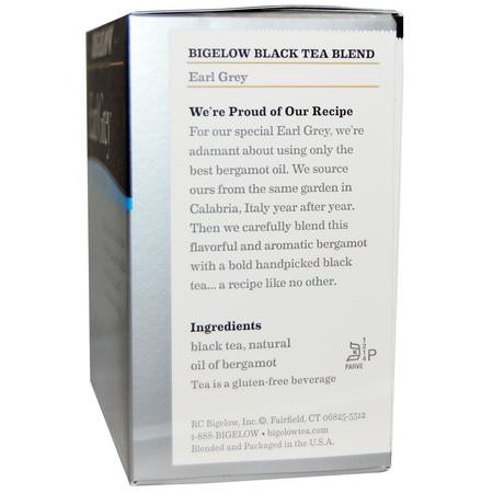 Bigelow, Black Tea, Earl Grey, 40 Tea Bags, 2.37 oz (67 g):شاي أس,د, شاي إيرل غراي