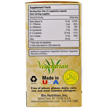 Bio Nutrition, Healthy Hair with Biotin 10,000 Plus, 60 Veggie Caps:البي,تين, الأظافر