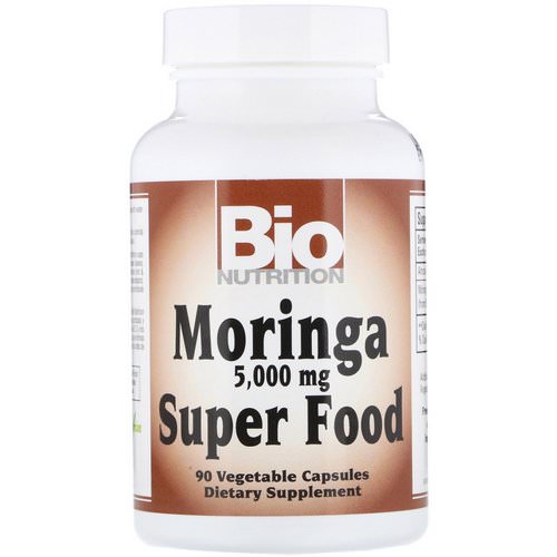 Bio Nutrition, Moringa Super Food, (Moringa Oleifera), 5,000 mg, 90 Vegetarian Capsules فوائد